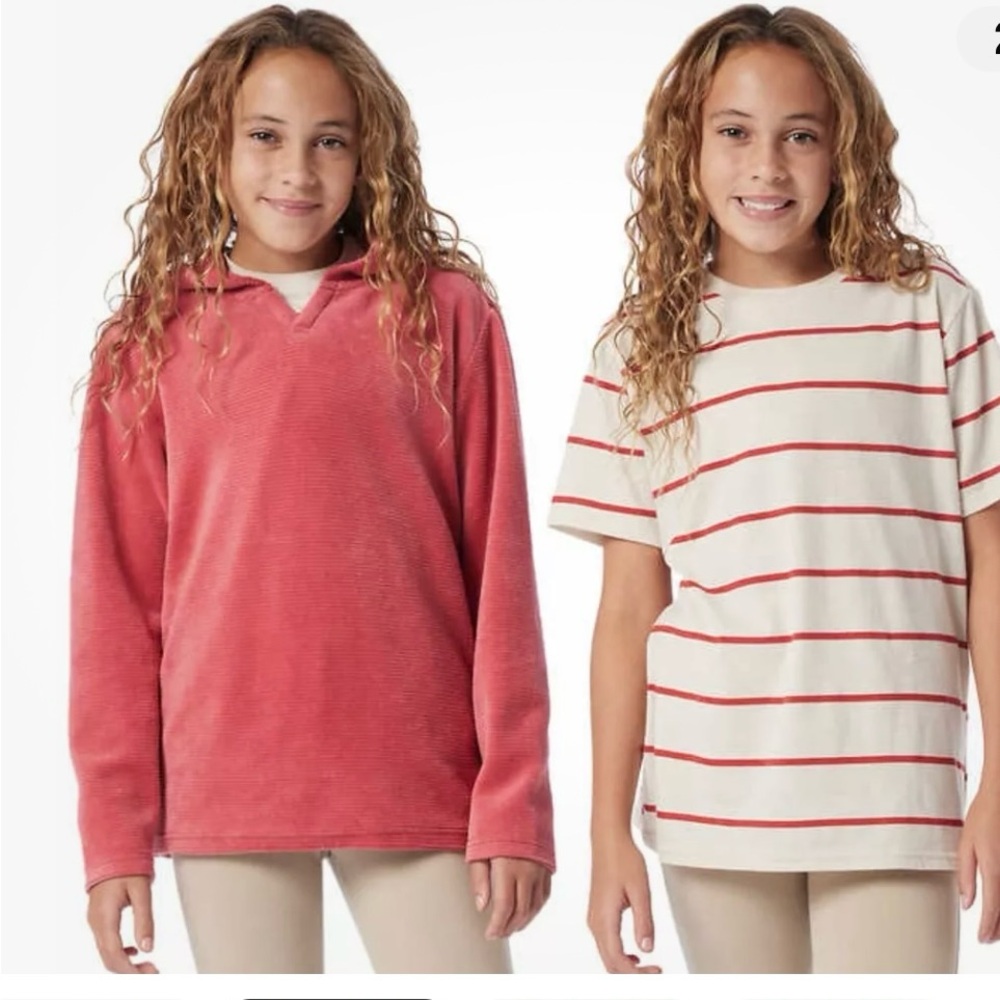 Unionbay Youth Hoodie and Tee set, PINK, M (10/12)